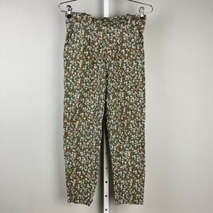 Jules & Leopold‎ Ankle Pants Womens Small Green Orange Floral Print Stretch